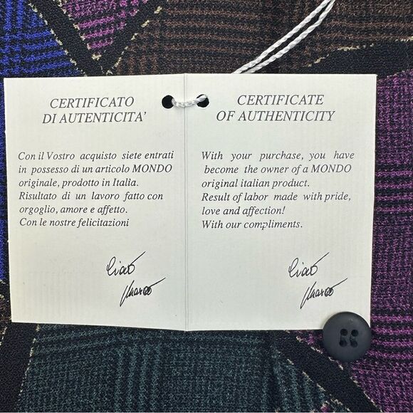 Mondo‎ Di Marco Shirt Mens 1X Big Colorful Abstract Disco Funky Rayon Italy NEW - Picture 16 of 16